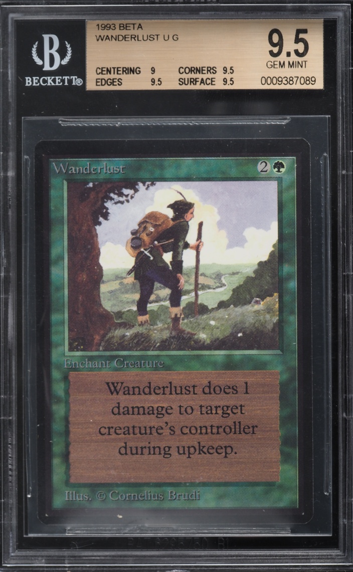 1993 Magic The Gathering MTG Beta Wanderlust BGS 9.5 GEM MINT