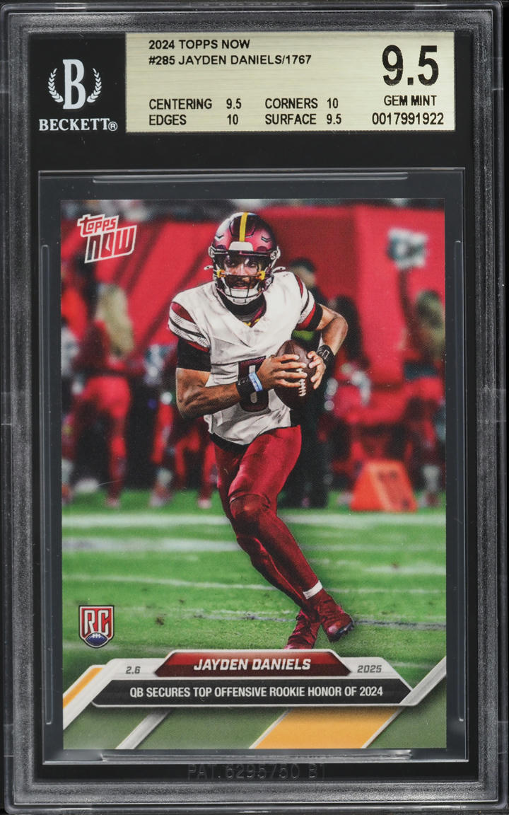 2024 Topps Now Jayden Daniels ROOKIE #285 BGS 9.5 GEM MINT