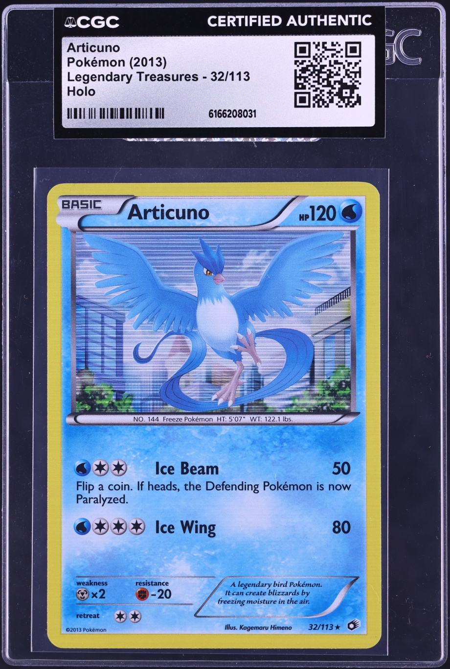 2013 Pokemon Black & White Legendary Treasures Holo Articuno #32 CGC AUTH