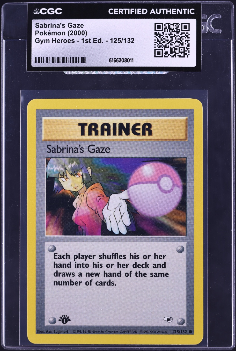 2000 Pokemon Gym Heroes 1st Edition Sabrina's Gaze #125 CGC AUTH