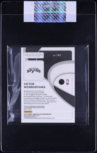 2023 Immaculate Collection Platinum Victor Wembanyama RC NIKE PATCH 1/1 CGC AUTH