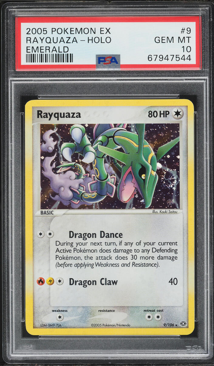 2005 Pokemon EX Emerald Holo Rayquaza #9 PSA 10 GEM MINT