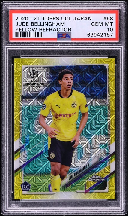2021 Topps Chrome UEFA Refractor Jude Bellingham #58 CGC AUTH on 