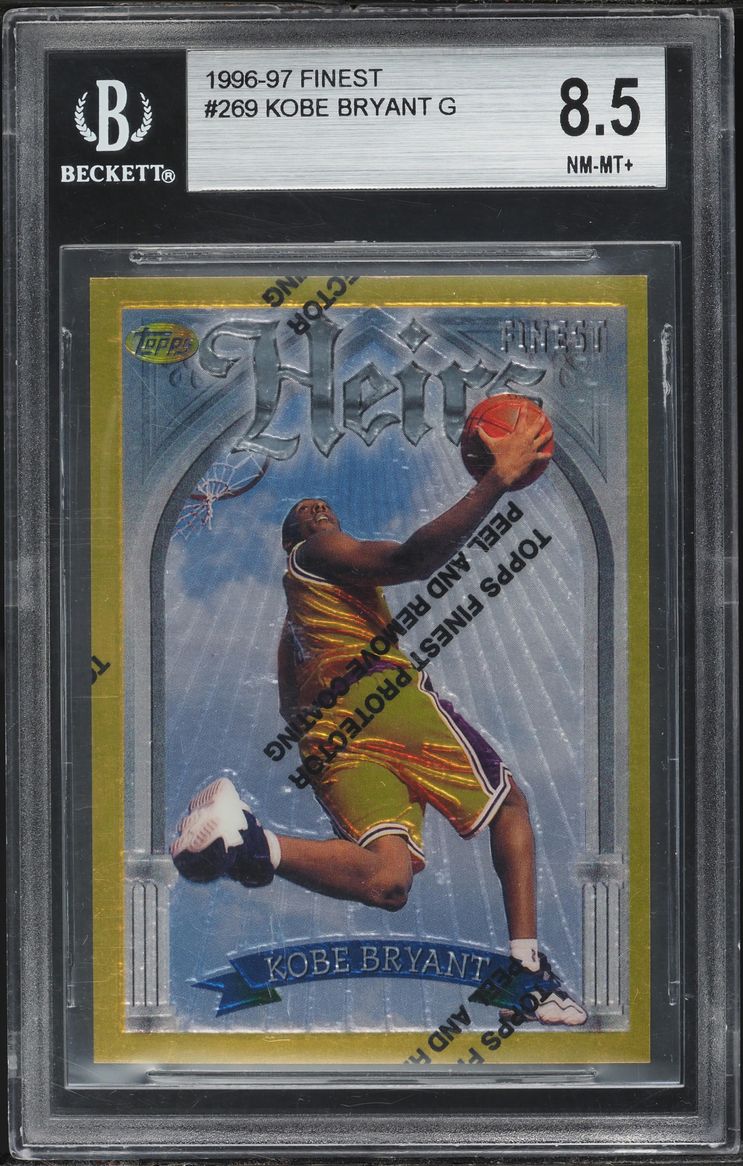 1996 Finest Basketball w/Coating Kobe Bryant ROOKIE #269 BGS 8.5 NM-MT+