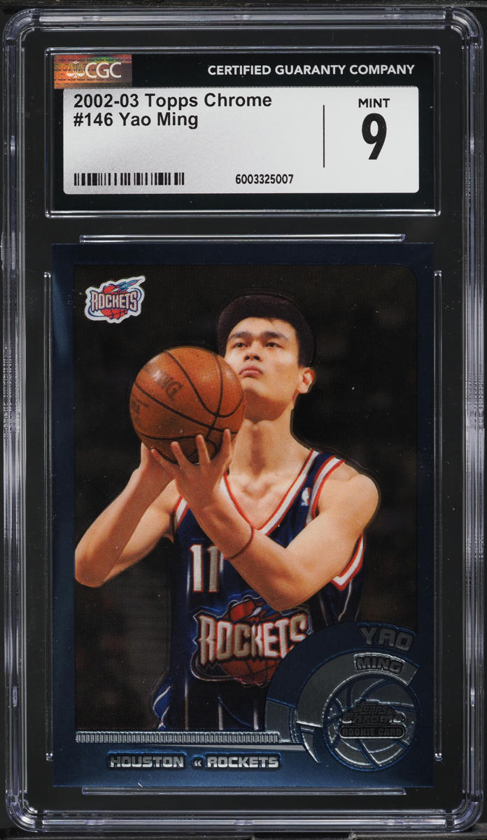 2002 Topps Chrome Yao Ming ROOKIE #146 CGC 9 MINT