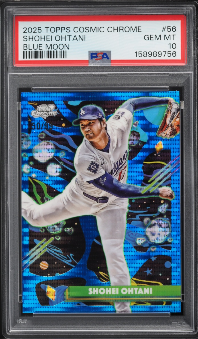 2025 Topps Chrome Cosmic Blue Moon Shohei Ohtani /99 #56 PSA 10 GEM MINT