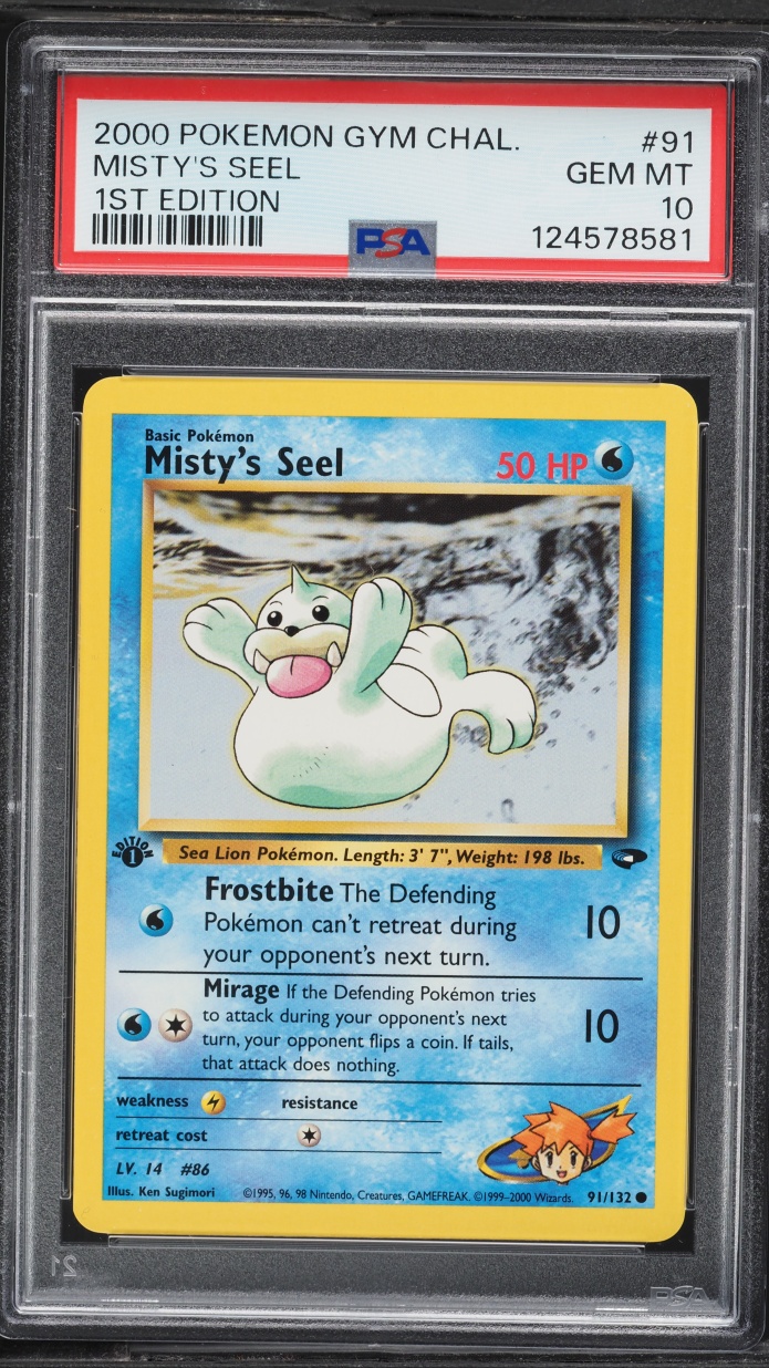 2000 Pokemon Gym Challenge 1st Edition Misty's Seel #91 PSA 10 GEM MINT