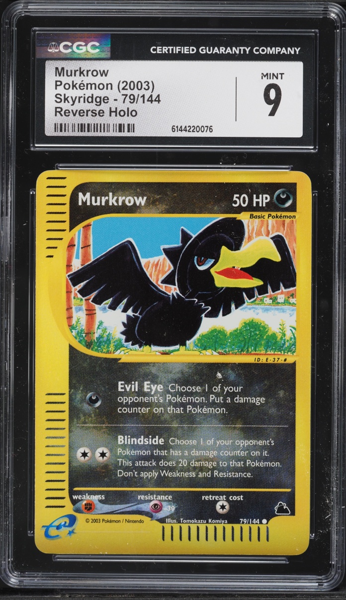 2003 Pokemon Skyridge Reverse Holo Murkrow #79 CGC 9 MINT