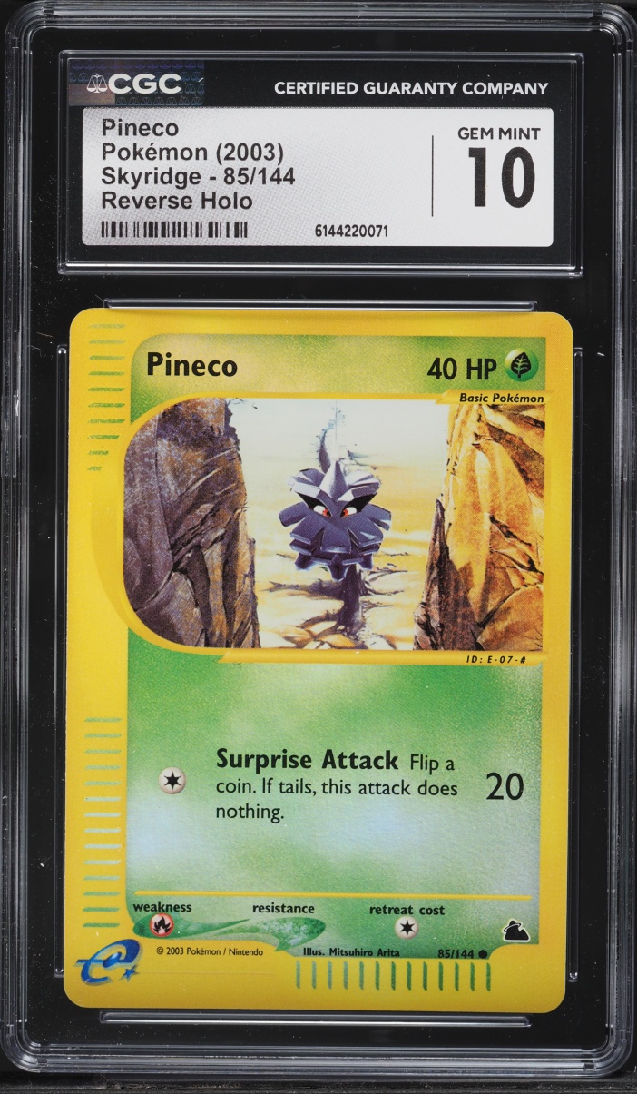 2003 Pokemon Skyridge Reverse Holo Pineco #85 CGC 10 GEM MINT