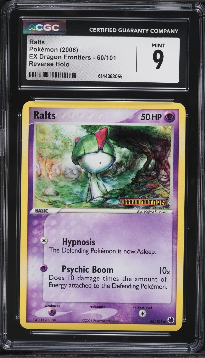 2006 Pokemon EX Dragon Frontiers Reverse Holo Ralts #60 CGC 9 MINT