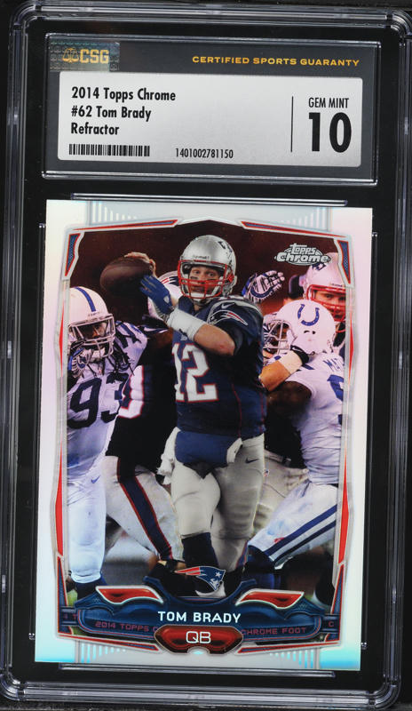 2014 Topps Chrome Superfractor Tom Brady 1/1 #62 BGS 9.5 GEM MINT