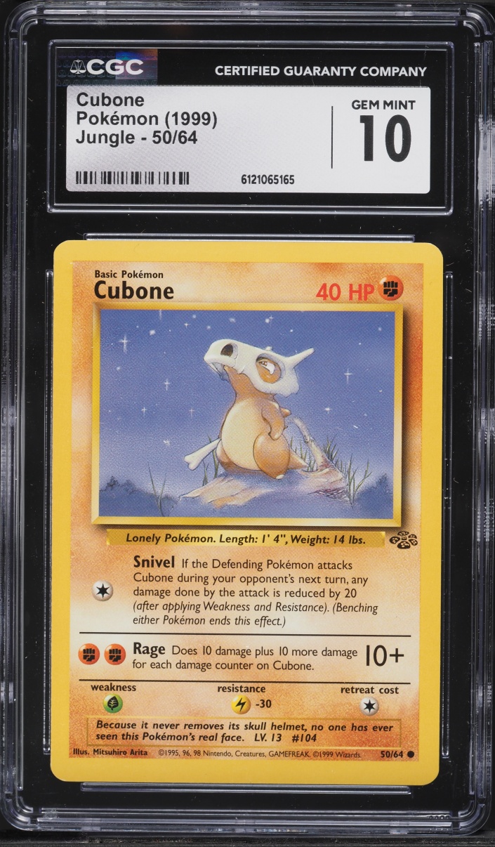 1999 Pokemon Jungle Cubone #50 CGC 10 GEM MINT