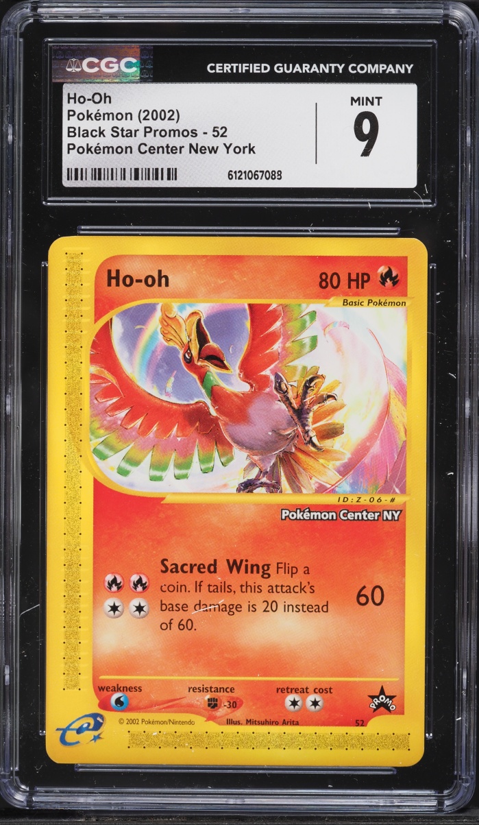 2002 Pokemon Black Star Promo Center New York Ho-Oh #52 CGC 9 MINT