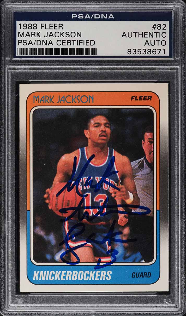 1988 Fleer Basketball Mark Jackson PSA/DNA AUTO #82 PSA AUTH