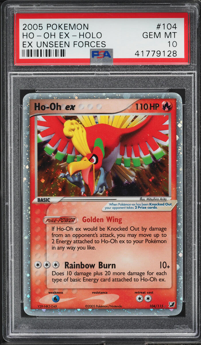 2005 Pokemon EX Unseen Forces Holo Ho-Oh ex #104 PSA 10 GEM MINT