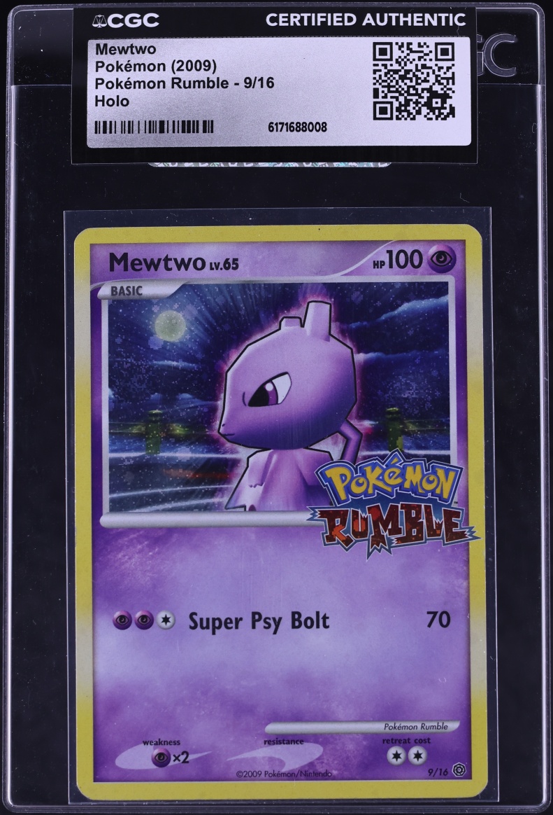 2009 Pokemon Platinum Rumble Holo Mewtwo #9 CGC AUTH