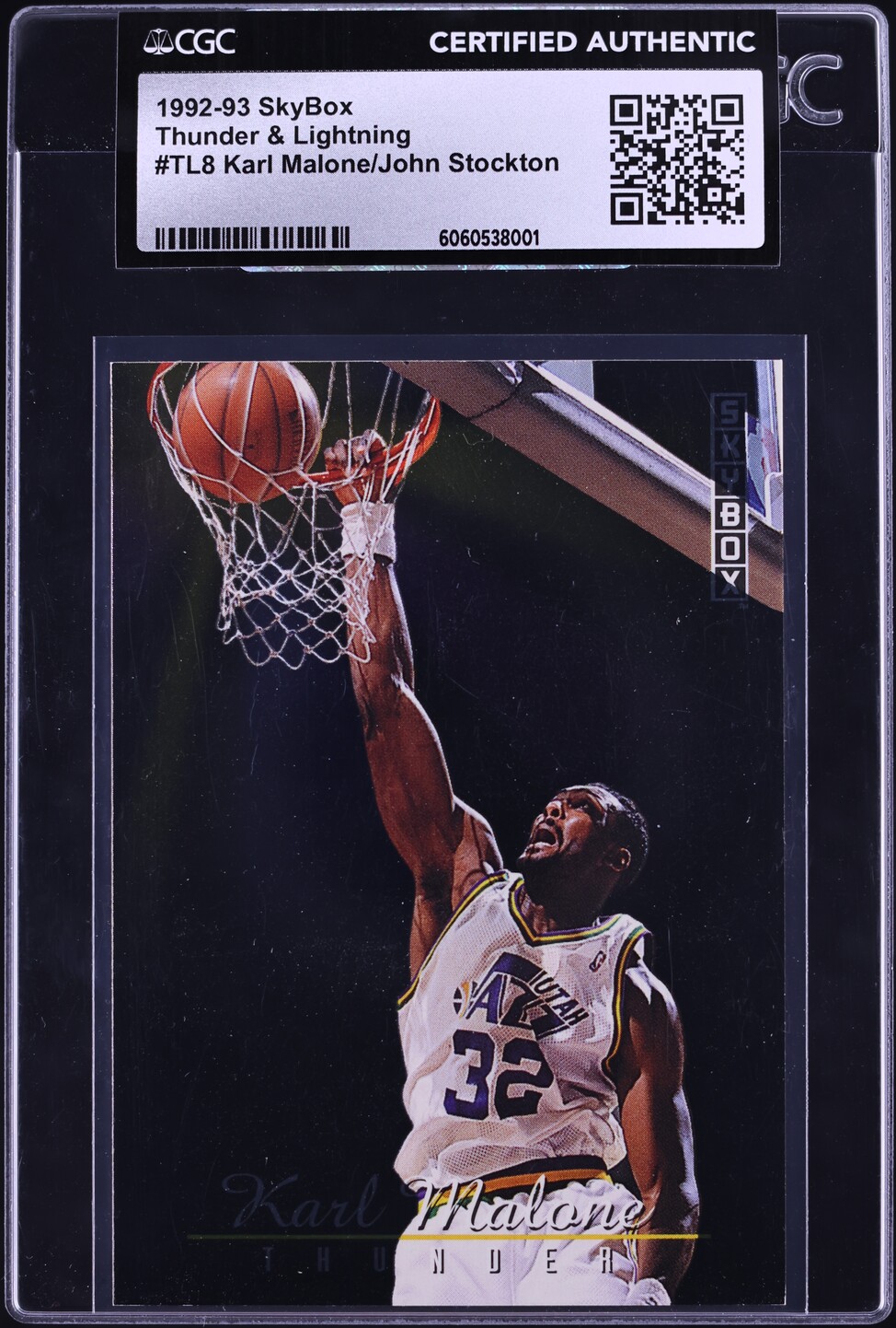 1992 Skybox Thunder & Lightning Karl Malone John Stockton