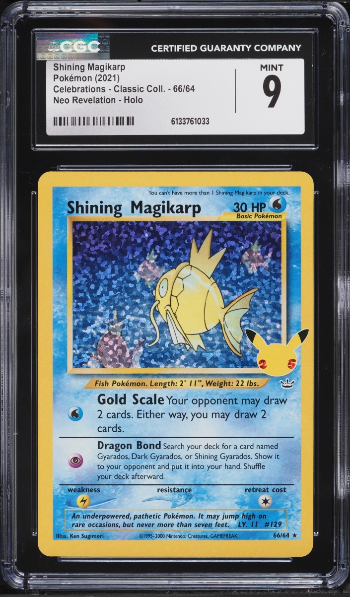 2021 Pokemon Sword & Shield Celebrations Classic Collection Holo Shining Magikarp #66 CGC 9