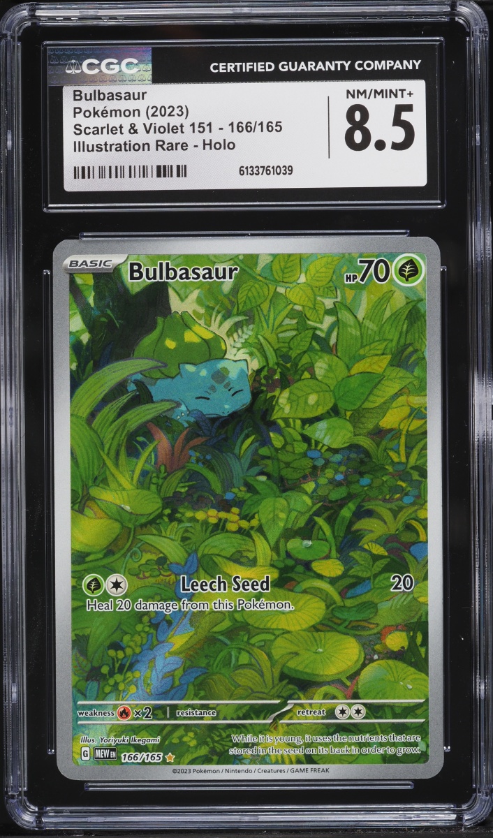 2023 Pokemon Scarlet & Violet 151 IR Bulbasaur #166 CGC 8.5 NM-MT+
