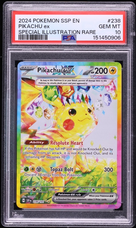 2024 Pokemon Scarlet & Violet Surging Sparks SIR Pikachu ex #238 PSA 10 GEM MINT