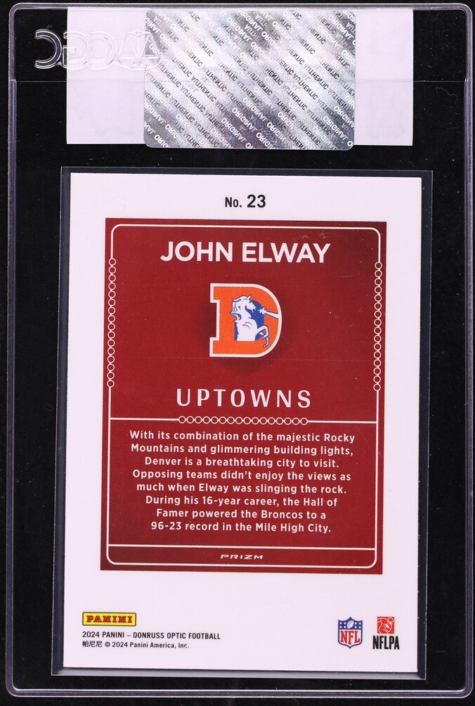 2024 Donruss Optic Uptowns John Elway #23 CGC AUTH