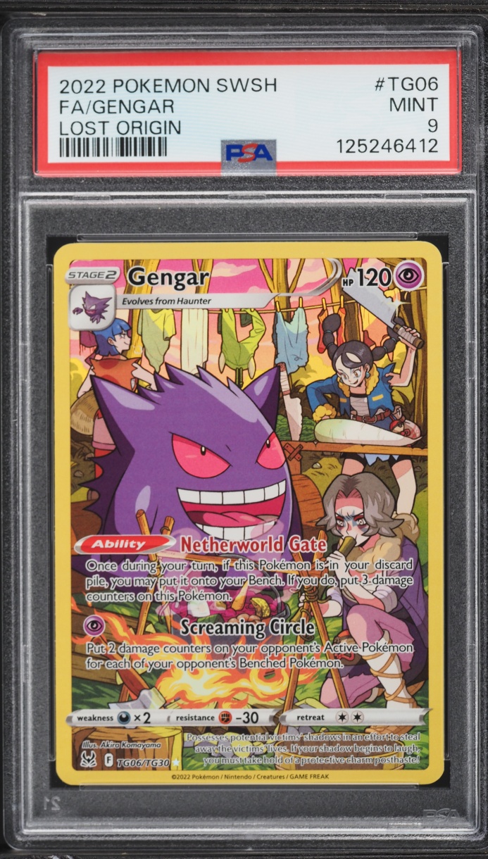 2022 Pokemon Sword & Shield Lost Origin Trainer Gallery CHR Gengar #TG06 PSA 9 MINT