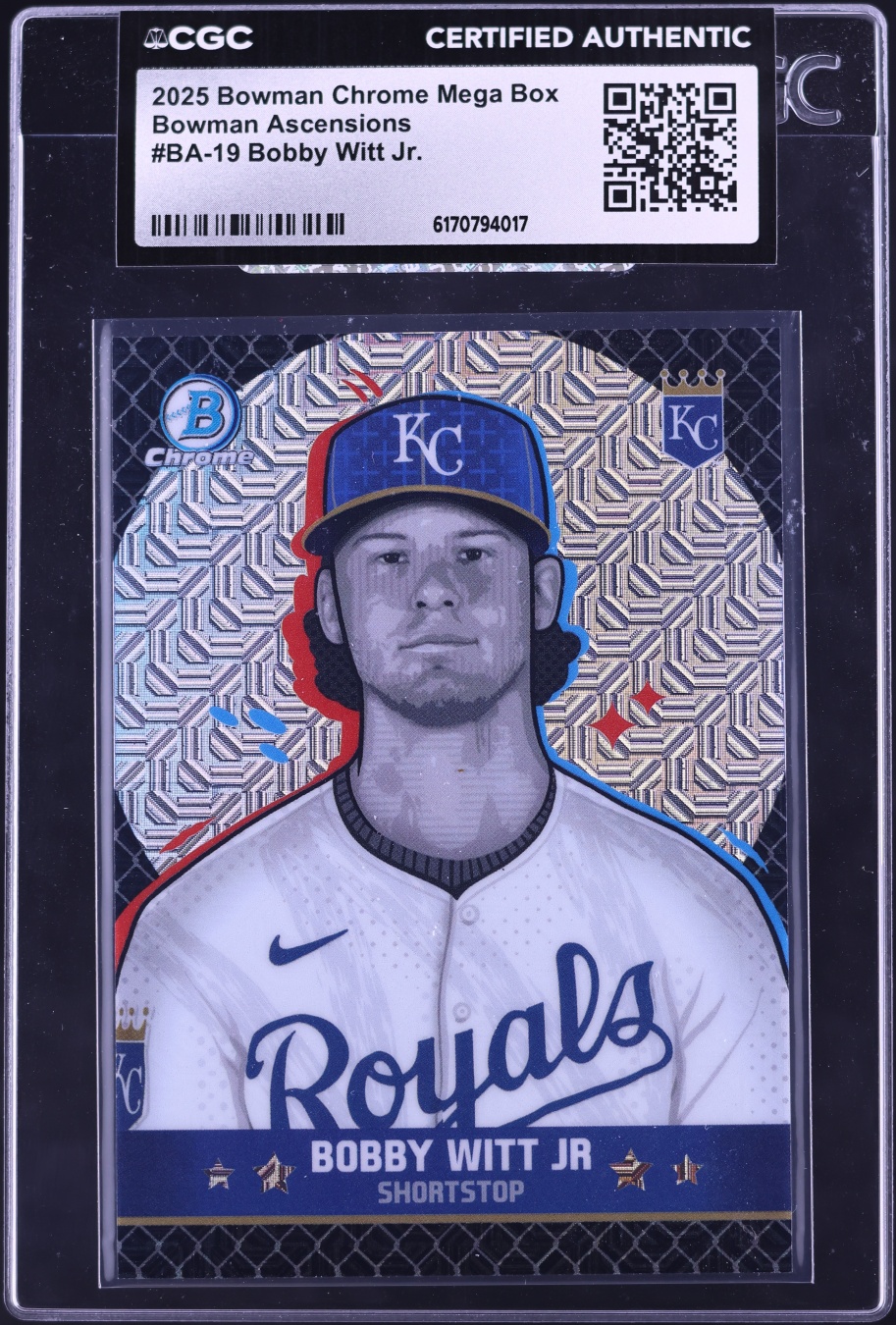 2025 Bowman Chrome Mega Box Ascensions Bobby Witt Jr. #BA-19 CGC AUTH