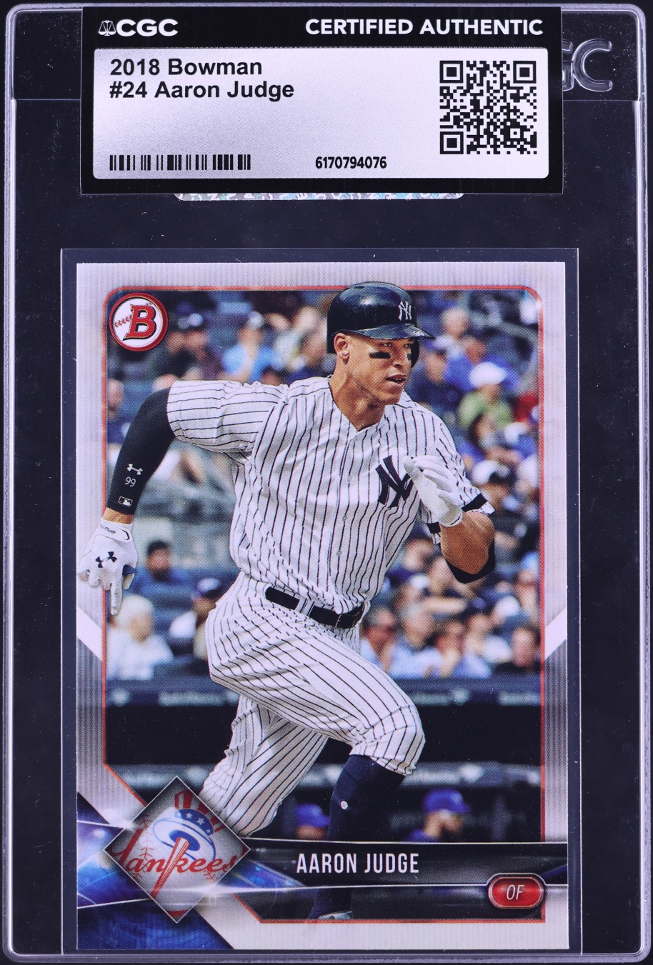 2018 Bowman Aaron Judge #24 CGC AUTH
