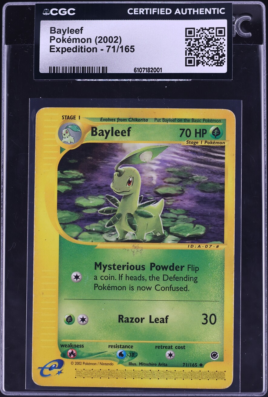 2002 Pokemon Expedition Bayleef #71 CGC AUTH
