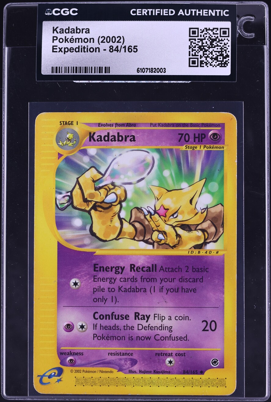 2002 Pokemon Expedition Kadabra #84 CGC AUTH