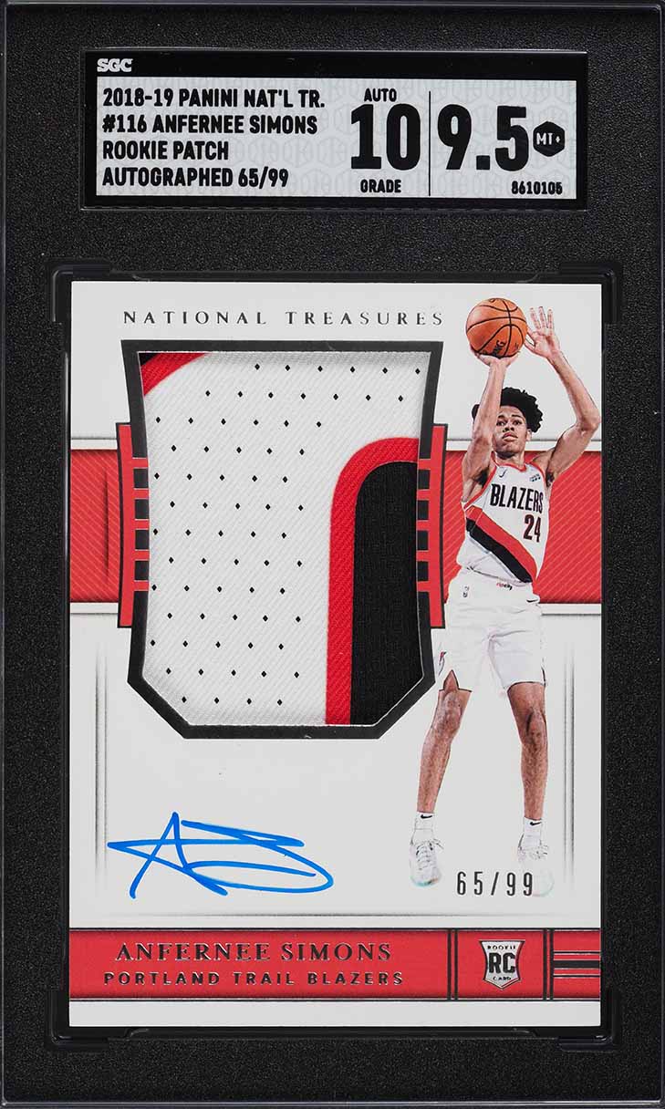 2018 Select Concourse Neon Green Prizm Anfernee Simons ROOKIE /75