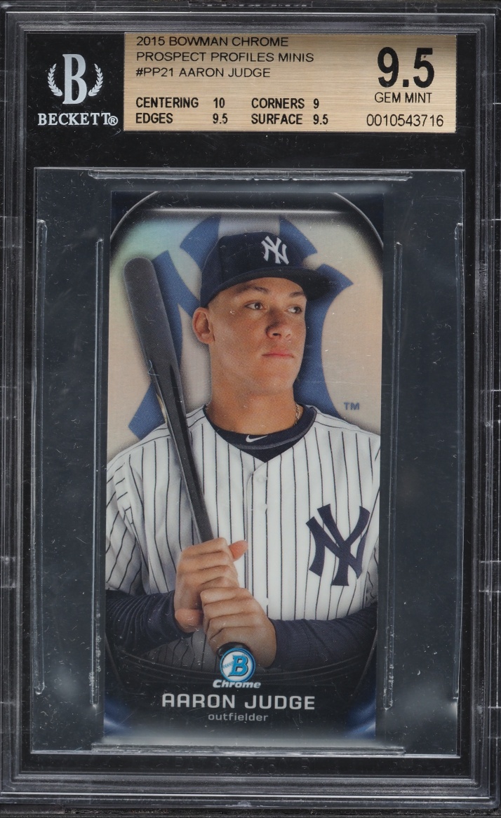 2015 Bowman Chrome Profiles Minis Aaron Judge PROSPECT #PP-21 BGS 9.5 GEM MINT