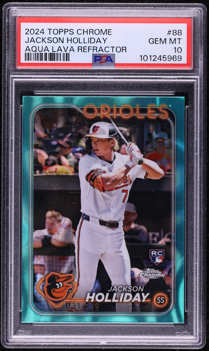 thumbnail image 2 of 2024 Bowman Jackson Holliday Rookie Refractor Silver Holo RC SP - Baltimore Orioles 2 of 4