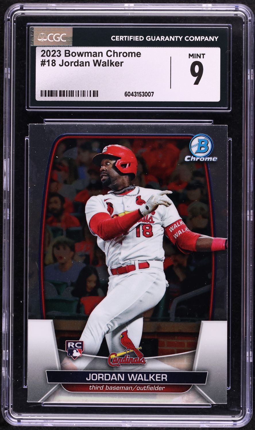 2023 Bowman Chrome Jordan Walker ROOKIE #18 CGC 9 MINT