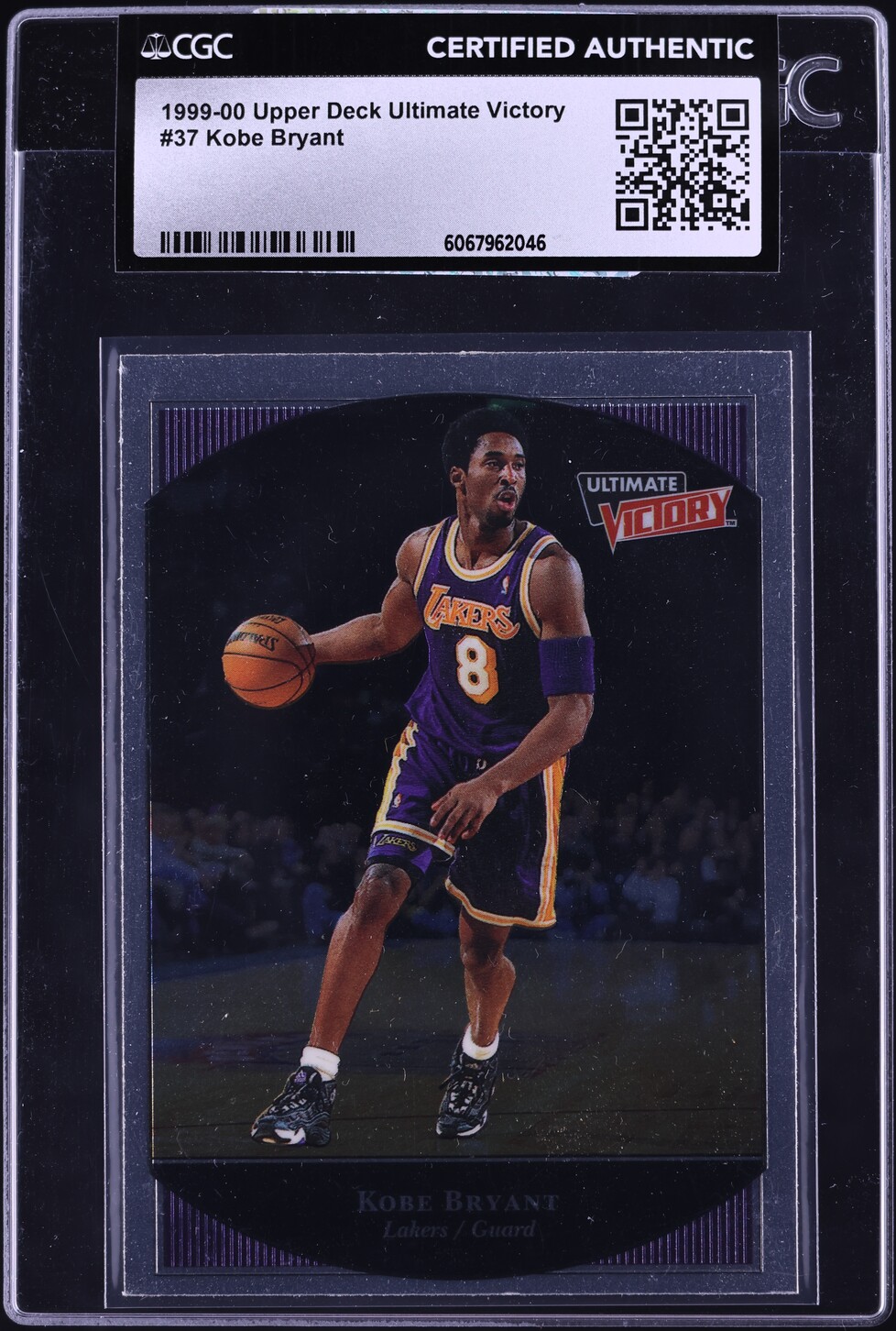 1999 Upper Deck Ultimate Victory Kobe Bryant #37 CGC AUTH - Main Image