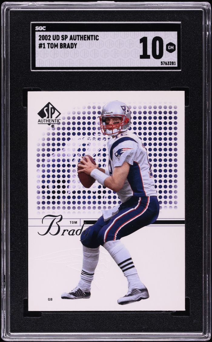 2002 SP Authentic Tom Brady #1 SGC 10 GEM MINT