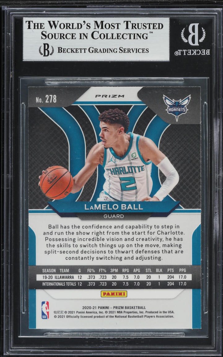 2020 Panini Prizm Hyper LaMelo Ball ROOKIE #278 BGS 9 MINT