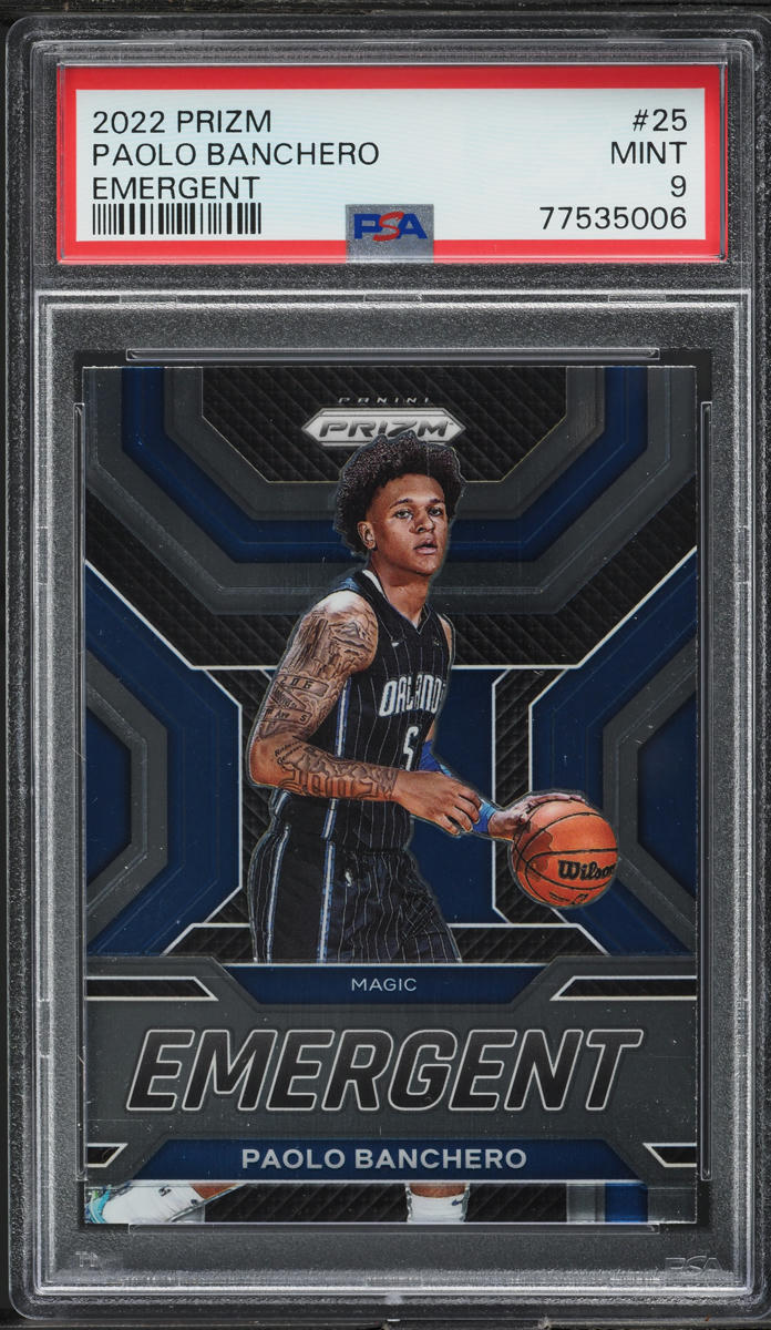 2022 Panini Prizm Emergent Paolo Banchero ROOKIE #25 PSA 9 MINT