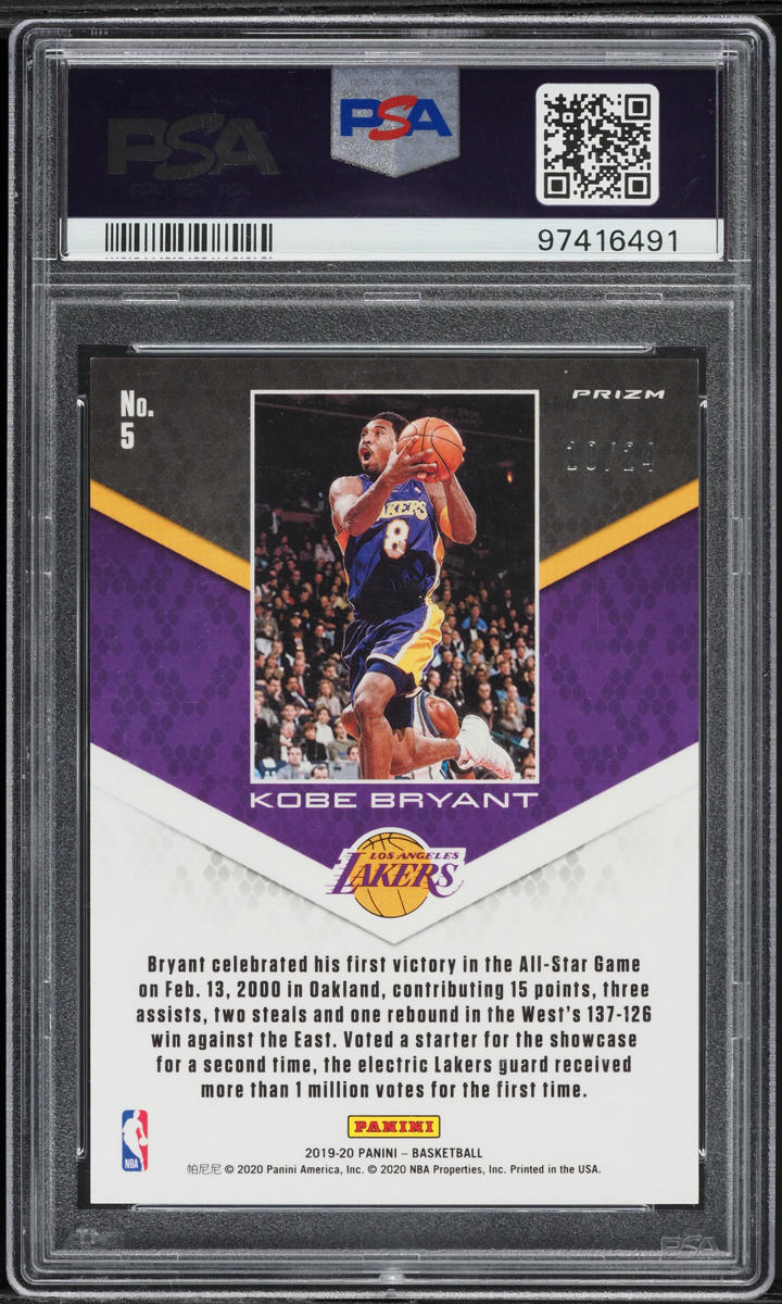 2019 Panini Career Highlights Kobe Bryant /24 #5 PSA 9 MINT