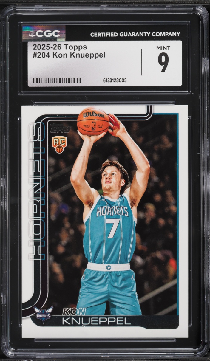 2025 Topps Basketball Kon Knueppel ROOKIE #204 CGC 9 MINT