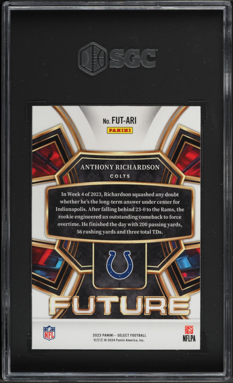 2023 Select Future Anthony Richardson ROOKIE #FUT-ARI SGC 8.5 NM-MT+