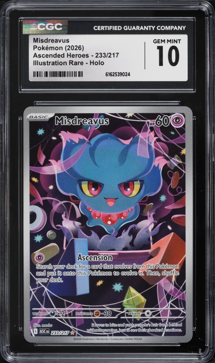 2026 Pokemon Mega Evolution Ascended Heroes IR Misdreavus #233 CGC 10 GEM MINT