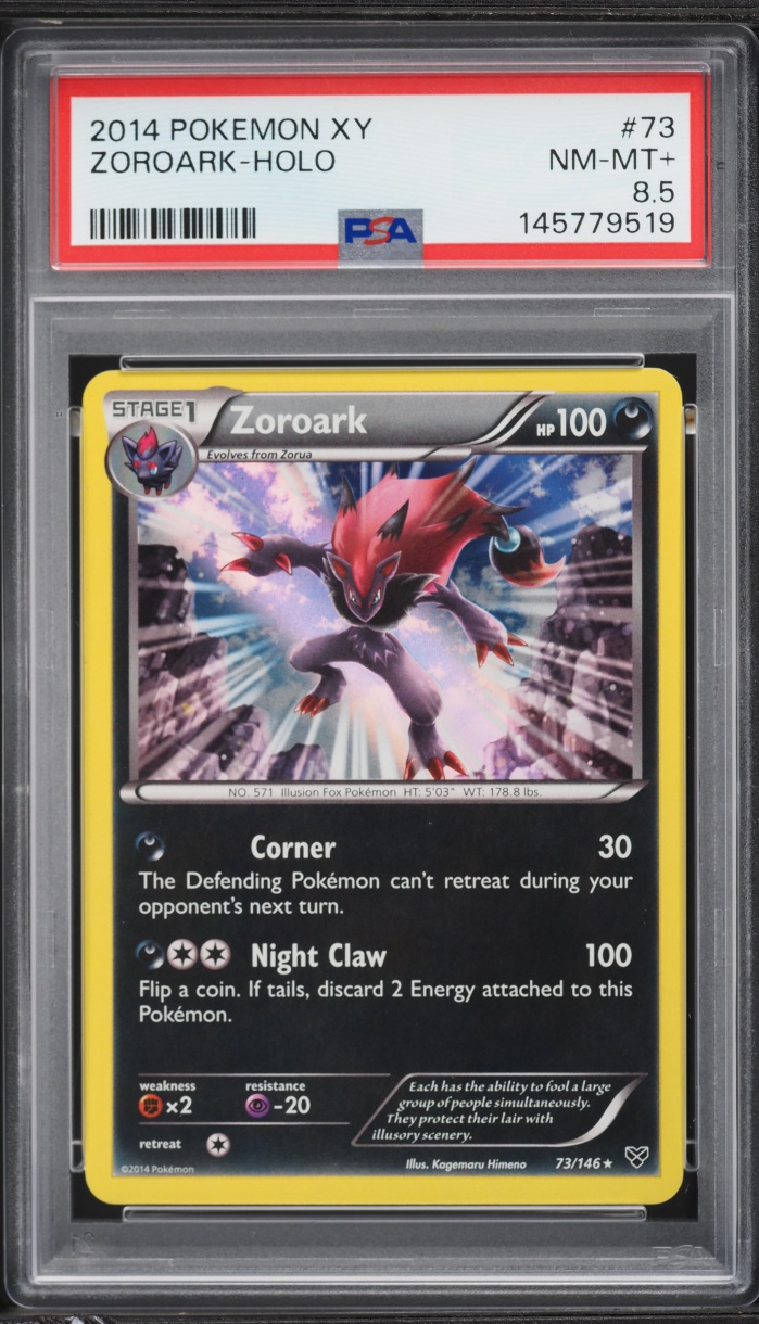 2014 Pokemon XY Holo Zoroark #73 PSA 8.5 NM-MT+