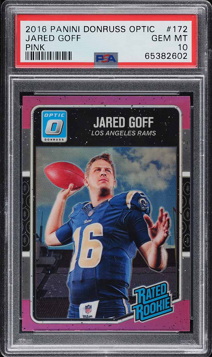 2016 Donruss Optic Pink Jared Goff ROOKIE #172 PSA 10 GEM MINT
