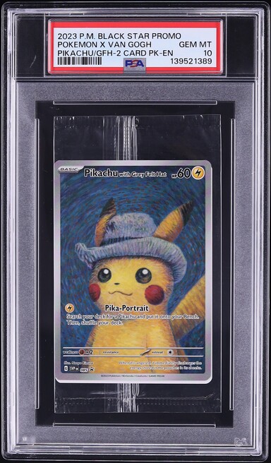2023 Pokemon Scarlet & Violet Promo Van Gogh Full Art Pikachu With Grey Felt Hat #85 PSA 10 GEM