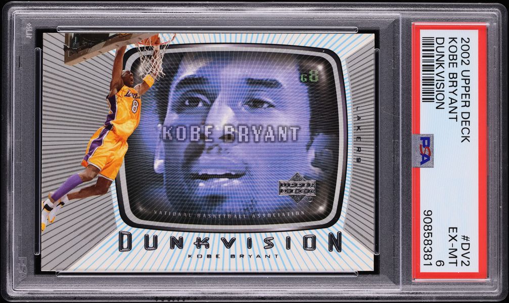 2002 Upper Deck Dunkvision Kobe Bryant #DV2 PSA 6 EXMT