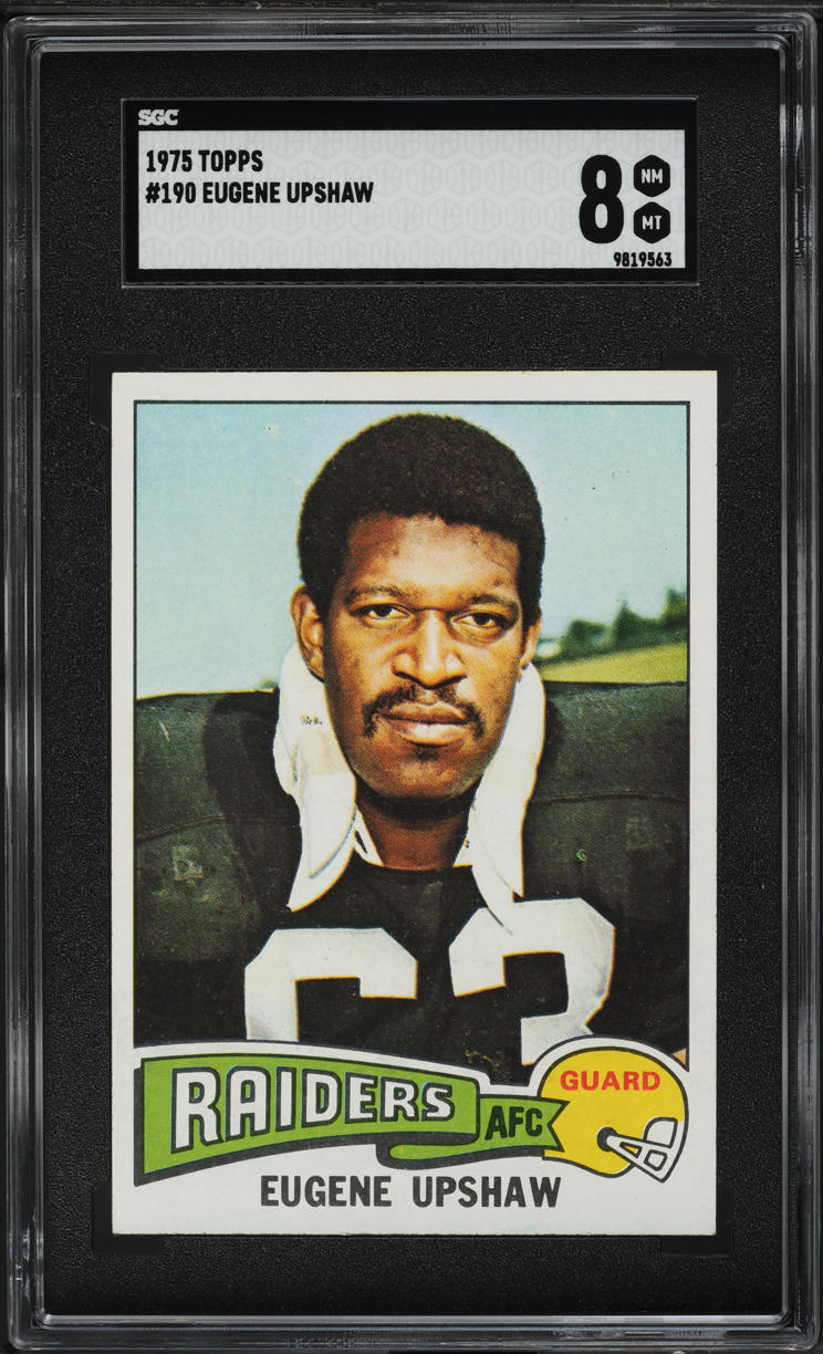 1975 Topps Football Eugene Upshaw #190 SGC 8 NM-MT
