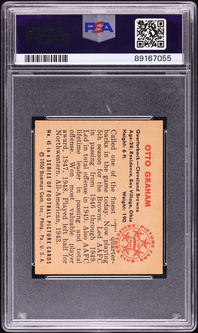 1950 Bowman Football Otto Graham ROOKIE #45 PSA 5 EX