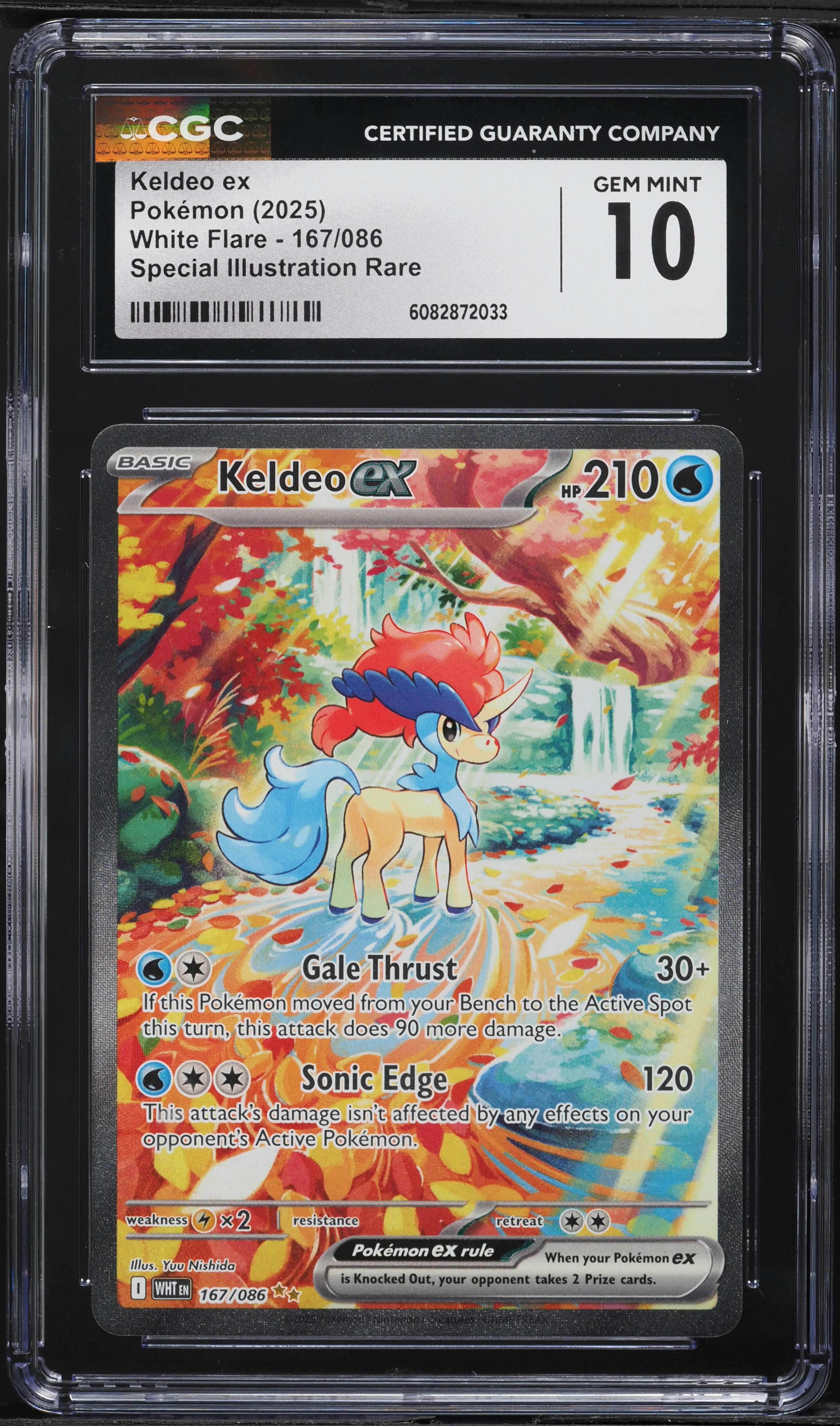 2025 Pokemon Scarlet & Violet White Flare SIR Keldeo ex #167 CGC 10 GEM MINT