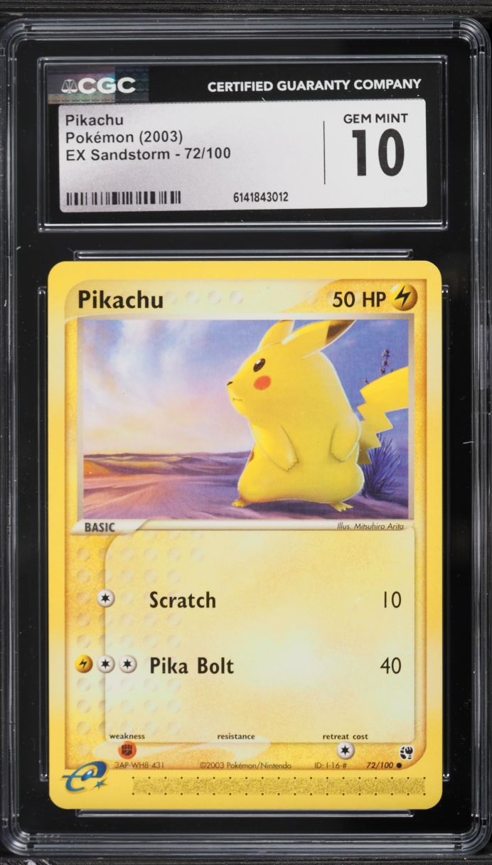2003 Pokemon EX Sandstorm Pikachu #72 CGC 10 GEM MINT